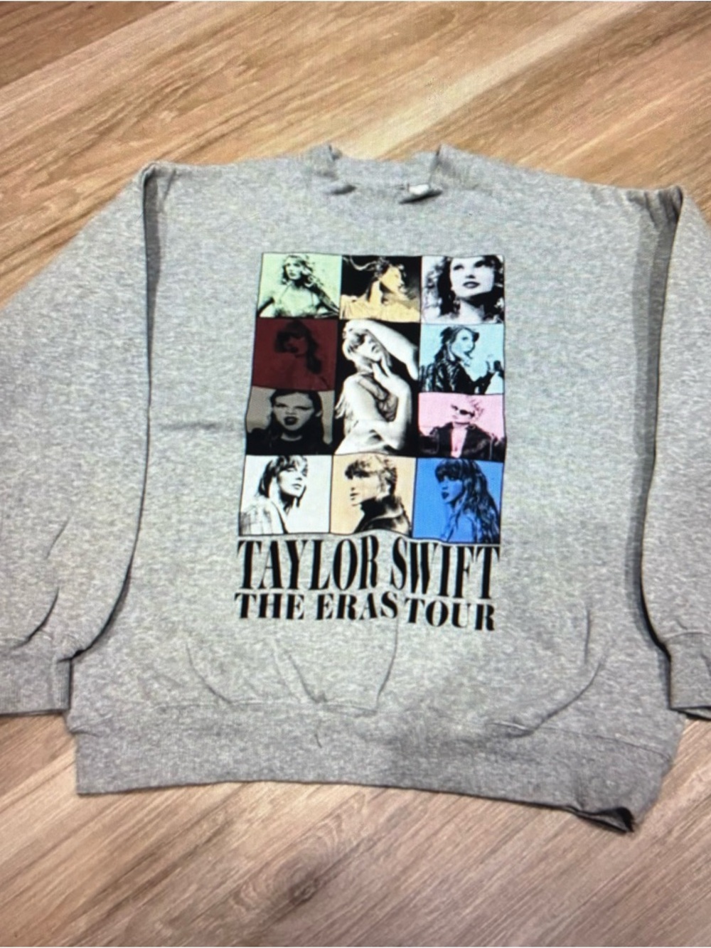 Taylor Swift Gray Crewneck with Multi-Color Photo Grid - Picture 2 of 4